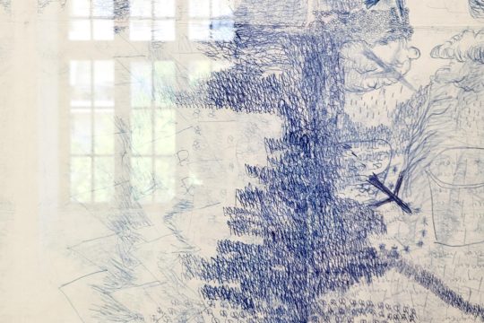 Oscar Murillo, flight 75, 2019, detail